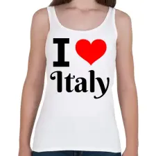 PRINTFASHION I love Italy - Női atléta - Fehér női trikó