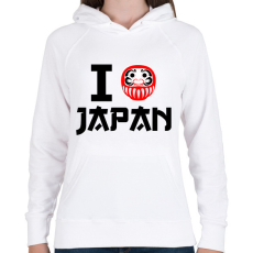 PRINTFASHION I love Japan 4 - Női kapucnis pulóver - Fehér