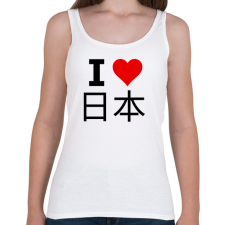 PRINTFASHION I love Japan - Női atléta - Fehér női trikó