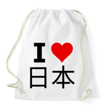 PRINTFASHION I love Japan - Sportzsák, Tornazsák - Fehér tornazsák