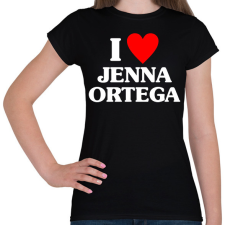 PRINTFASHION I LOVE JENNA ORTEGA - Női póló - Fekete női póló