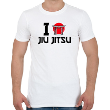 PRINTFASHION I love Jiu Jitsu - Férfi póló - Fehér férfi póló