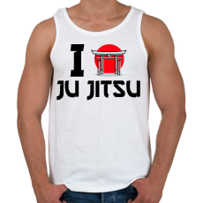 PRINTFASHION I love Ju Jitsu - Férfi atléta - Fehér