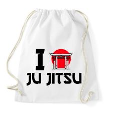 PRINTFASHION I love Ju Jitsu - Sportzsák, Tornazsák - Fehér tornazsák