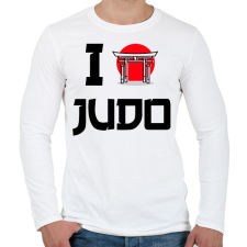 PRINTFASHION I love Judo - Férfi hosszú ujjú póló - Fehér férfi póló