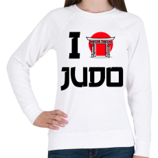 PRINTFASHION I love Judo - Női pulóver - Fehér