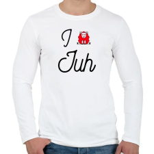 PRINTFASHION I love juh - Férfi hosszú ujjú póló - Fehér férfi póló
