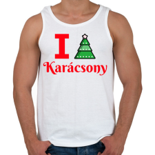 PRINTFASHION I love Karácsony  - Férfi atléta - Fehér atléta, trikó