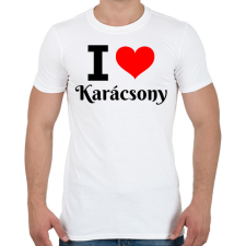 PRINTFASHION I love Karácsony - Férfi póló - Fehér férfi póló