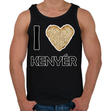 PRINTFASHION I love kenyér - Férfi atléta - Fekete