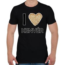 PRINTFASHION I love kenyér - Férfi póló - Fekete férfi póló