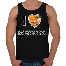 PRINTFASHION I love kocsonya - Férfi atléta - Fekete atléta, trikó