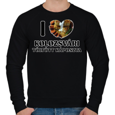 PRINTFASHION I love Kolozsvári töltött káposzta - Férfi pulóver - Fekete