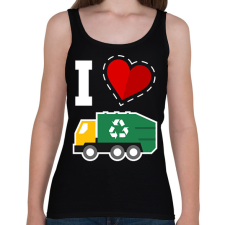 PRINTFASHION I love kukásuató - Női atléta - Fekete női trikó