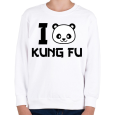 PRINTFASHION I love Kung Fu 2 - Gyerek pulóver - Fehér