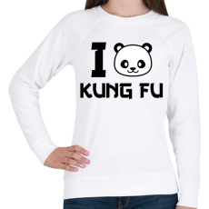 PRINTFASHION I love Kung Fu 2 - Női pulóver - Fehér