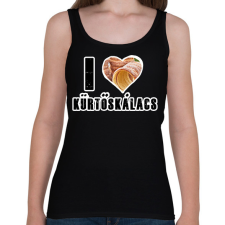PRINTFASHION I Love Kürtőskalács - Női atléta - Fekete női trikó