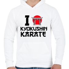 PRINTFASHION I love Kyokushin Karate - Férfi kapucnis pulóver - Fehér férfi pulóver, kardigán