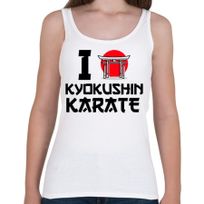 PRINTFASHION I love Kyokushin Karate - Női atléta - Fehér női trikó