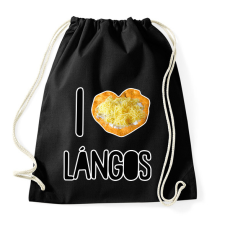 PRINTFASHION I love lángos - Sportzsák, Tornazsák - Fekete tornazsák