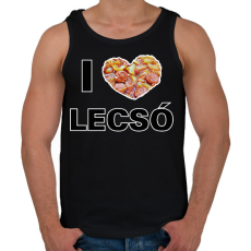 PRINTFASHION I love lecsó - Férfi atléta - Fekete