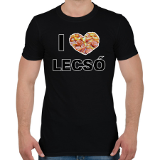 PRINTFASHION I love lecsó - Férfi póló - Fekete férfi póló