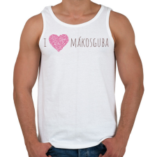 PRINTFASHION I Love Mákosguba - Férfi atléta - Fehér atléta, trikó