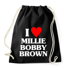 PRINTFASHION I LOVE MILLIE BOBBY BROWN - Sportzsák, Tornazsák - Fekete tornazsák