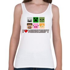 PRINTFASHION i love minecraft - Női atléta - Fehér