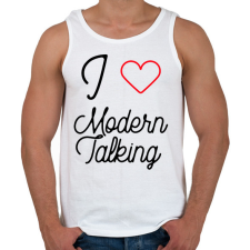 PRINTFASHION I love Modern Talking - Férfi atléta - Fehér atléta, trikó