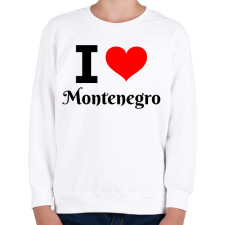 PRINTFASHION I love Montenegro - Gyerek pulóver - Fehér gyerek pulóver, kardigán