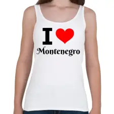 PRINTFASHION I love Montenegro - Női atléta - Fehér női trikó