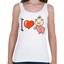 PRINTFASHION I love my baby - Női atléta - Fehér női trikó