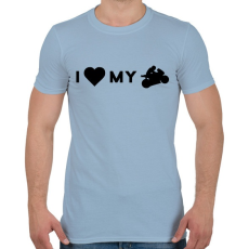 PRINTFASHION I love my bike - Férfi póló - Világoskék
