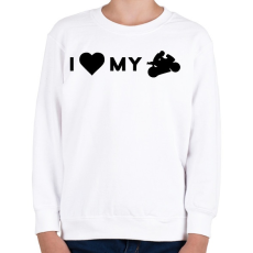 PRINTFASHION I love my bike - Gyerek pulóver - Fehér