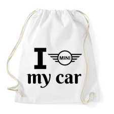 PRINTFASHION I love my car - Sportzsák, Tornazsák - Fehér tornazsák