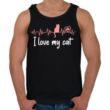 PRINTFASHION I love my cat - Férfi atléta - Fekete atléta, trikó