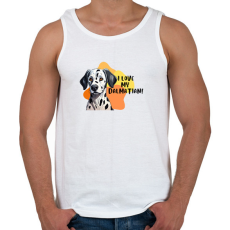PRINTFASHION I love my dalmatian - Férfi atléta - Fehér