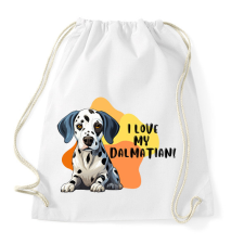 PRINTFASHION I love my dalmatian - Sportzsák, Tornazsák - Fehér tornazsák