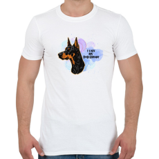 PRINTFASHION I love my german doberman - Férfi póló - Fehér