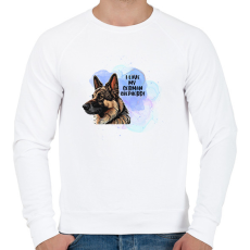 PRINTFASHION I love my german shepherd - Férfi pulóver - Fehér