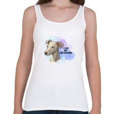 PRINTFASHION I love my Greyhound - Női atléta - Fehér női trikó