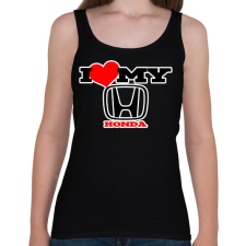 PRINTFASHION I love my Honda - Női atléta - Fekete női trikó