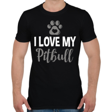 PRINTFASHION i love my pitbull2 - Férfi póló - Fekete férfi póló