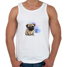 PRINTFASHION I love my pug - Férfi atléta - Fehér atléta, trikó