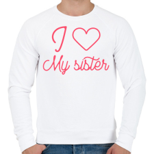 PRINTFASHION I love my sister - Férfi pulóver - Fehér férfi pulóver, kardigán