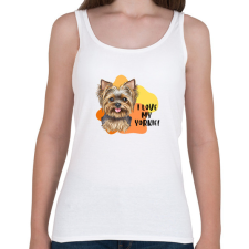 PRINTFASHION I love my yorkie - Női atléta - Fehér női trikó