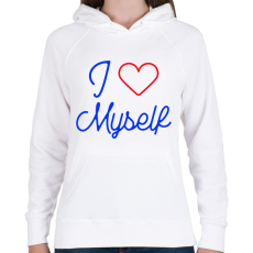PRINTFASHION I love myself 2 - Női kapucnis pulóver - Fehér