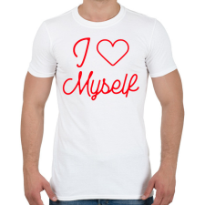 PRINTFASHION I love myself 3 - Férfi póló - Fehér férfi póló