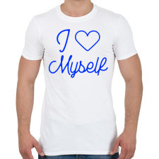 PRINTFASHION I love myself - Férfi póló - Fehér férfi póló